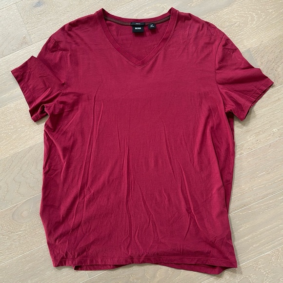 BOSS T-shirt for men in dark red - Picture 1 of 2